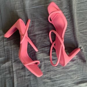 NEW pink also straps heels